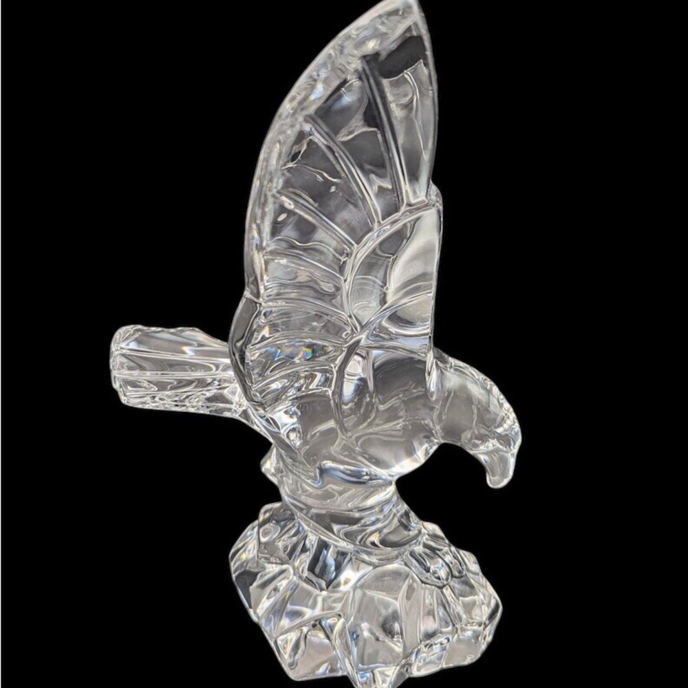 Vintage Val St.Lambert De Sorss Signed.Solid Lead Crystal Glass American Eagle. - Picture 3 of 7